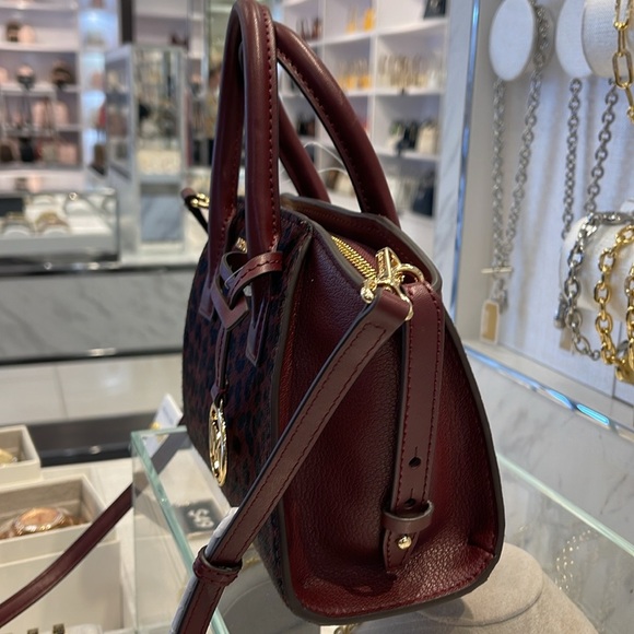 Michael Kors Avril Extra-Small Leather and Suede Satchel Crossbody Exotic Print - Picture 15 of 16